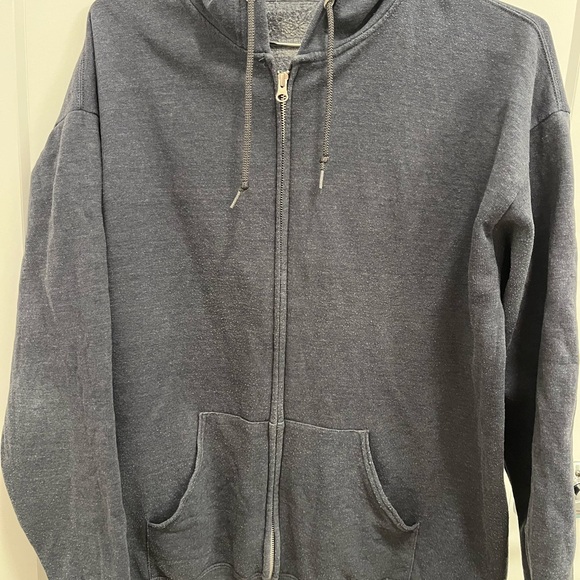 Fruit of the Loom Dark Blue Zip-Up Sweater - Picture 3 of 3